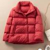 Fashion Short White Down Bread Keep Warm Women Down Jackets Korean Thicken Lightweight Down Parkas