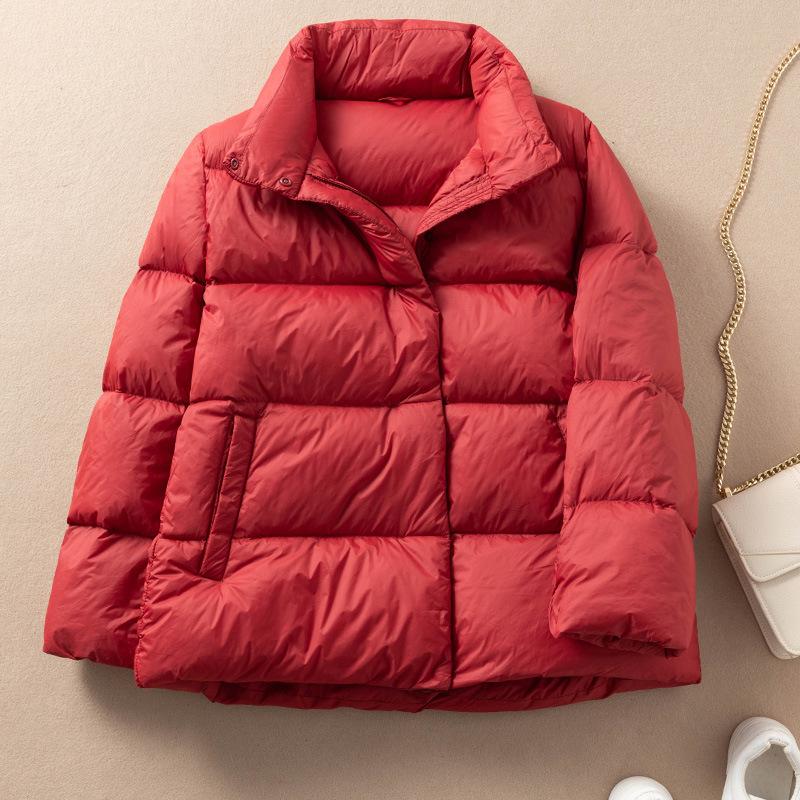 Fashion Short White Down Bread Keep Warm Women Down Jackets Korean Thicken Lightweight Down Parkas
