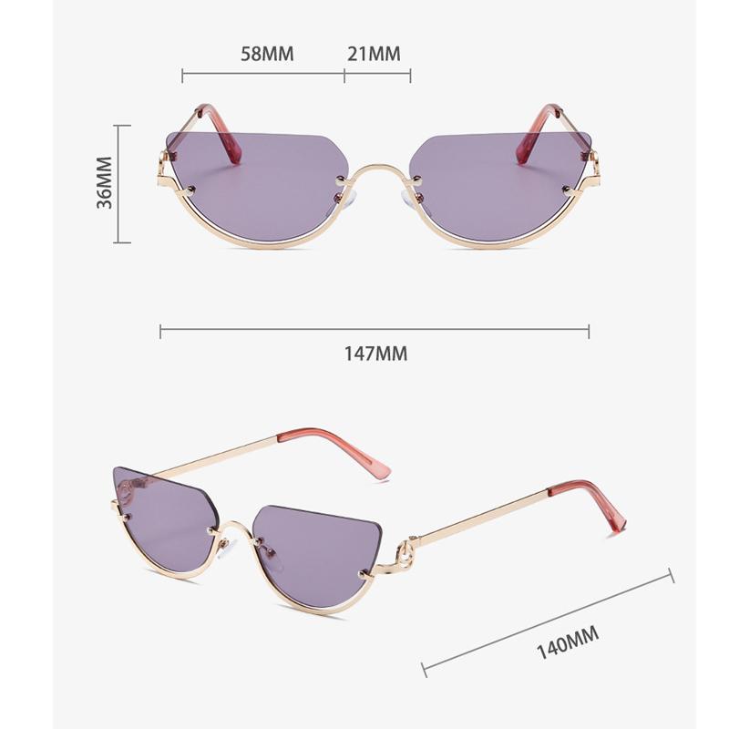 Nuevas gafas de sol de metal con forma de ojo de gato, color degradado, para mujer, decorativas, para vacaciones, exteriores, modernas, con protección UV400.