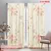 2pcs,2D Plane Printing Curtain Popular Rosy Elegance(1) Polyester Easy Install (without Rod) Holiday Ldeal for Living Room,