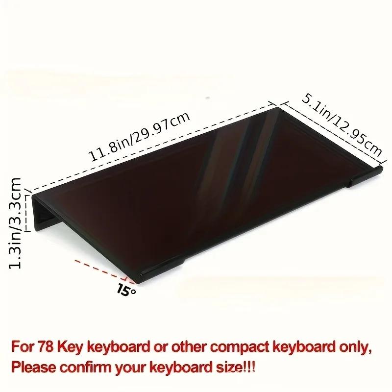 1pc Acrylic Keyboard Stand, Compact Desktop Lifter for Keyboard and Mini PC, Mixed Color, Uncharged, Durable Material
