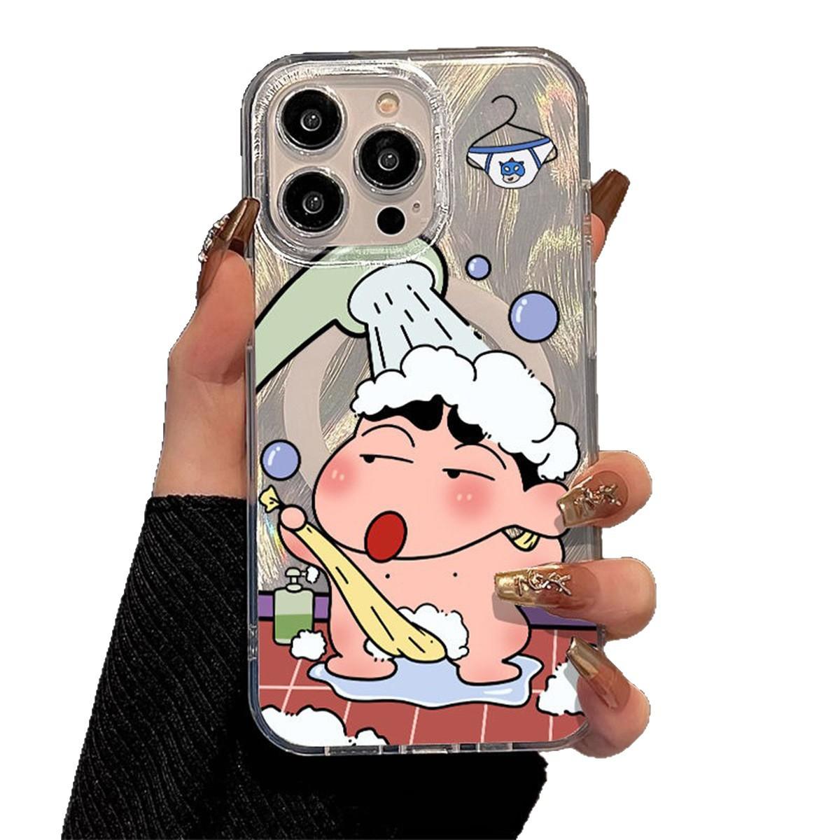 

Для Apple Magsafe Магнитный чехол для телефона Защитная крышка 15promax Защитный чехол Сильный магнитный Высококлассное магнитное кольцо For iPhone 17PROMAX