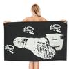 Oi! Punk Boot Print Beach Towel Patterned Sunscreen And Windproof Suitable For Swimming Pool Camping Travel Blanket