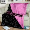 1PC Custom Name Star Notebook Flannel Blanket Versatile,all-season Throw Suitable for the Living Room,bedroom,camping,travel,and Gift