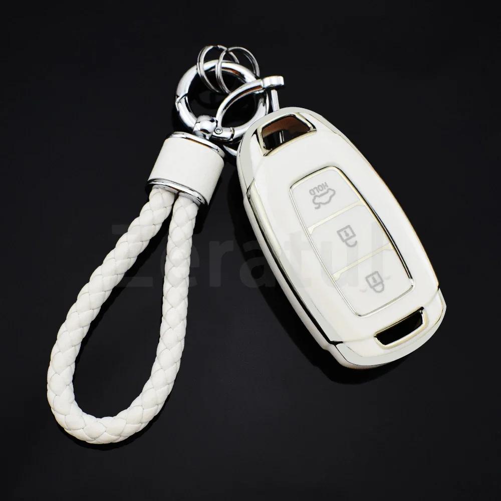 3/4/5 Buttons Car Key Case Cover Fob For Hyundai Kona Creta I20 I30 Ix35 Ix25 Elantra Grandeur Accent Solaris Sonata Palisade
