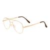 Men Women Double Bridge Eyeglasses Frame Metal Full Rim Pilot Glasses Frame With Spring Hinge For Optical Prescription Lenses