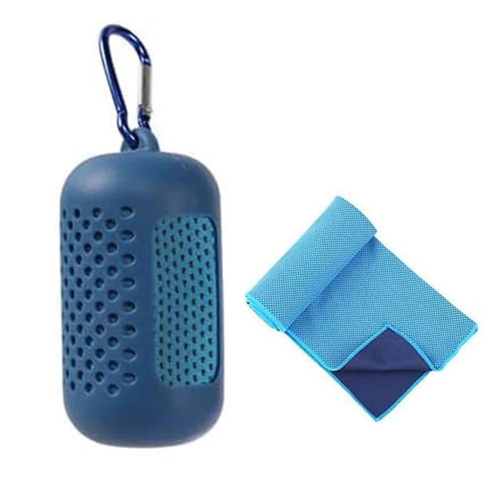 Quick Drying Microfiber Towels Beach Accessories Towel Sport Fitness 1PC Circular Silicone Wrapped Cold Towel Cooling Towel