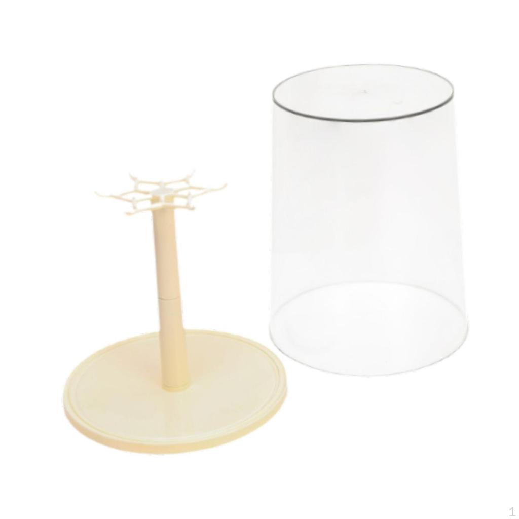 Clear Figure Display Case Rotating Stand for Collectibles Doll Storage Box