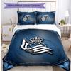 Set Lenzuola Stampato 3 Pezzi FC Real Sociedad Copripiumino Traspirante con Federe Biancheria da Letto Decorativa per Camera da Letto Casa