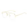 Business Rectangular Half Frame Glasses Pochromic Anti Radiation Eyewear