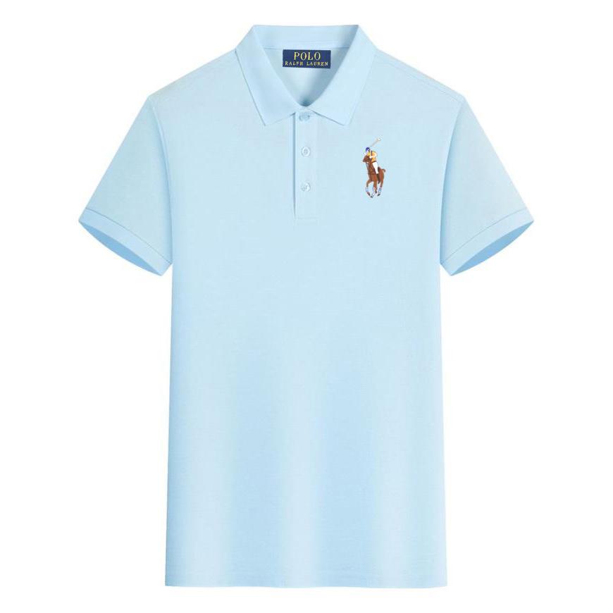 Polo Ralph Lauren Letní nové Pony Vyšívané Neformální Sportovní Polo Tričko, Odvádějící Pot a Absorpční Vlhkost Polo Tričko z Čisté Bavlny