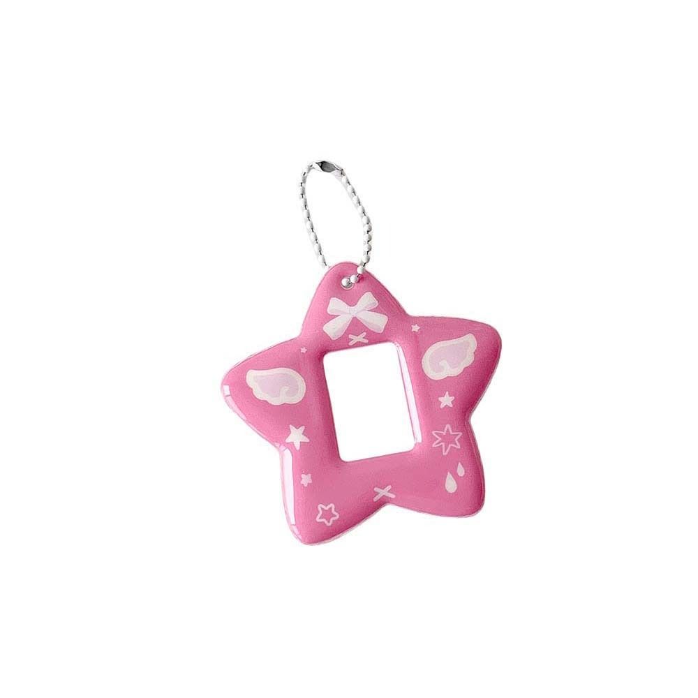 Star Pendant ID Photo Photocard Frame With Keychain Idol Card Display Protector  School Stationery