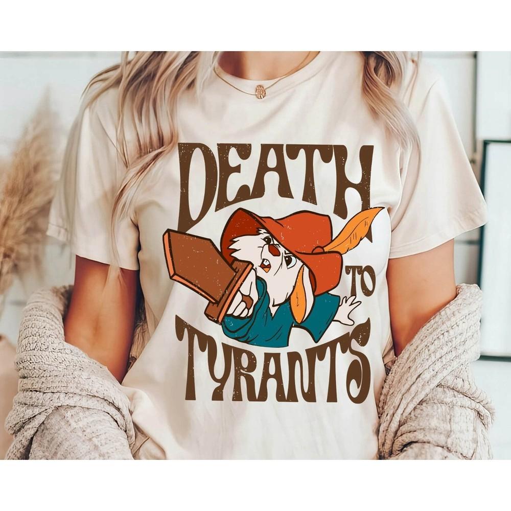 Винтажный Skippy 70-х! Футболка Rabbit Death To Tyrants Comfort Colors, Ретро-футболка Robin для унисекс XXXL