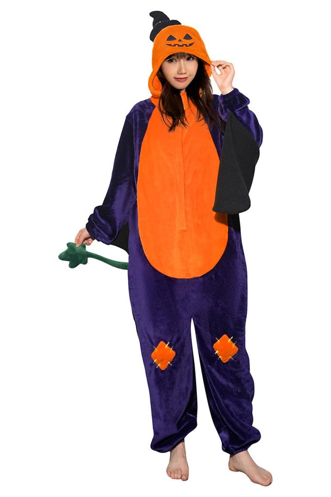 OLAOLA Halloween Kigurumi Pumpkin Pajamas for Pumpkin Cosplay Perfect for and Perfect for Cold Weather Protection Adults, Unisex, Costume, Loungewear,