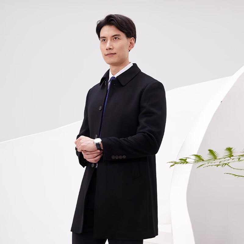 Eoth Men's 100% Merino Wool Business Overcoat