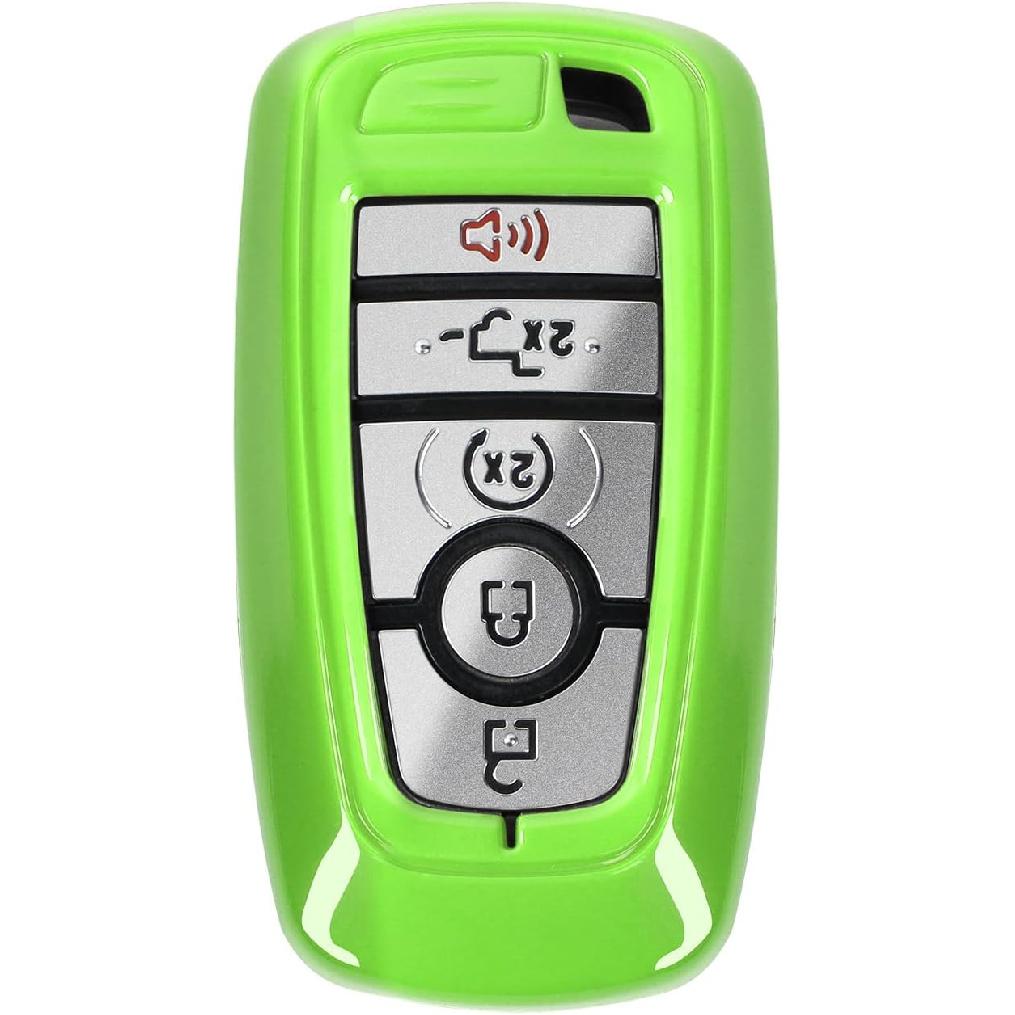 Hoolcar Key Fob Cover Case Key Holder Shell Remote Control Smart Key Fob Protector Compatible with 2018-2024 Ford F150 Explorer, 2021-2024 Ford
