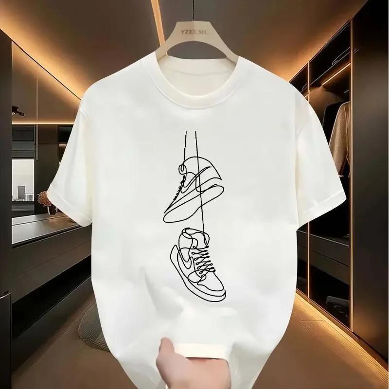 Unisex Oversized Shoes Graphic T-Shirt, Relaxed Fit Streetwear Tee, Short Sleev