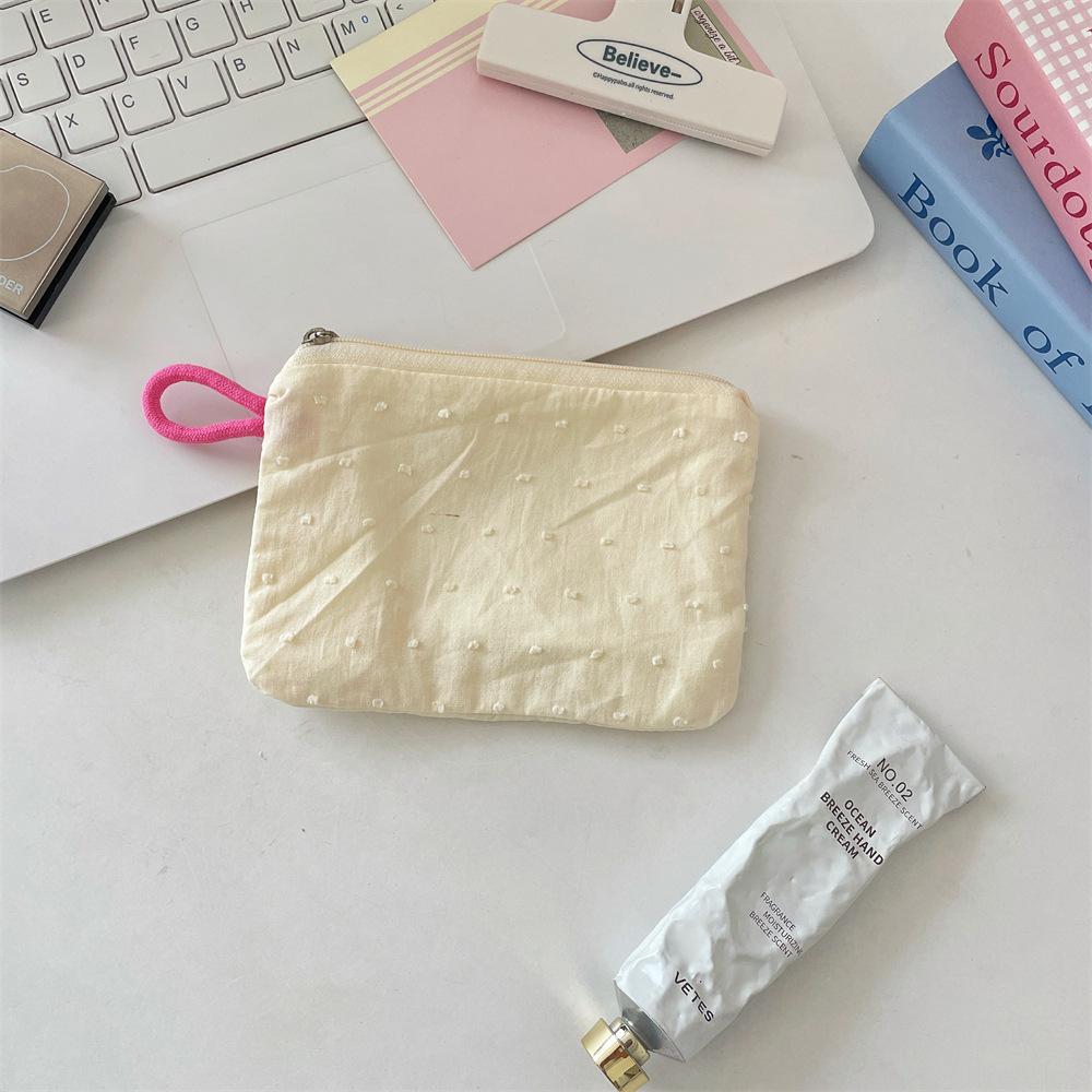 

Kawaii Travel Small Cosmetic Lipstick Earphone Data Cable Portable Storage Bag Women Makeup Handbags Wallet Pouch Bags Organizer about 11x16 cm бежевий