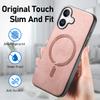 B1 For iPhone 16 Plus Leather Back Case Compatible with MagSafe Skin-Touch Phone Cover