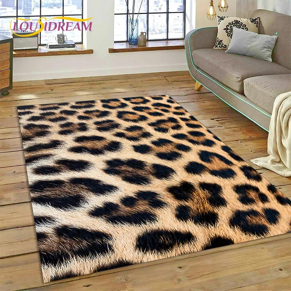 Colorful Zebra Stripe Leopard Tiger Carpet Rug for Bedroom Living Room Home Sofa Decoration,Children Game Large Decor Floor Mat