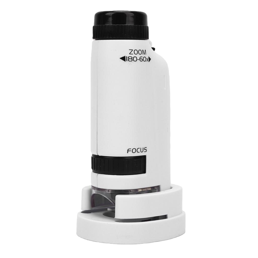 Handheld Microscope for Kids 60 to 180X Portable Handheld Microscope Magnifying Glass with LED Light 4 Specimens for
