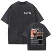 Zayn Malik The KONNAKOL Tour 2026 Vintage Washed T Shirt Men Women Summer High Quality ONeck Tshirts Fashion Oversized Tshirt