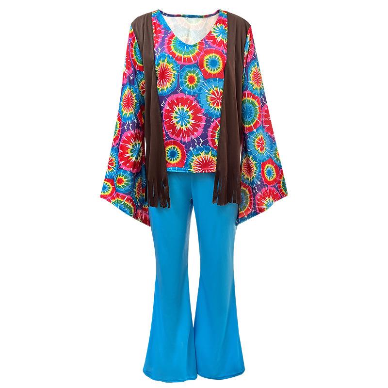 Country singer hip hop singer retro horn trousers couple outfit men and women