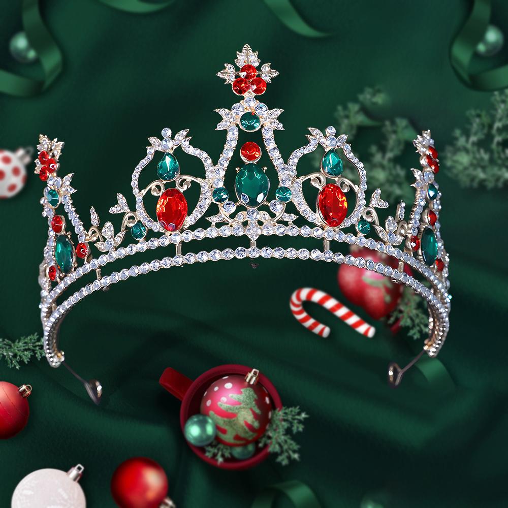 2025 Neue Modische Weihnachts-Krone Unisex Weihnachts-Requisite Tiaras Geeignet für Feiertags-Zusammenkünfte Abendessen Tragen Weihnachtsgeschenk