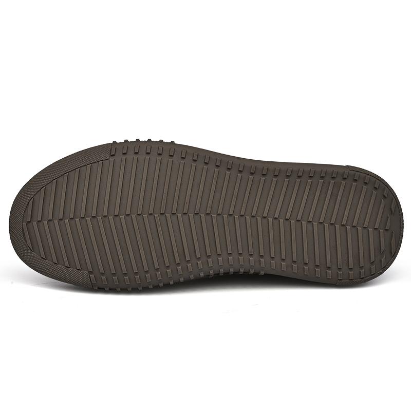 Мужская повседневная кожаная обувь с высоким берцем 44 хаки — фото 12