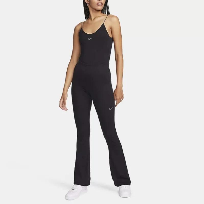 Nike Women's Slim Fit Ribbed Flared Leggings New Knitted Sports Pants Fq2114-010