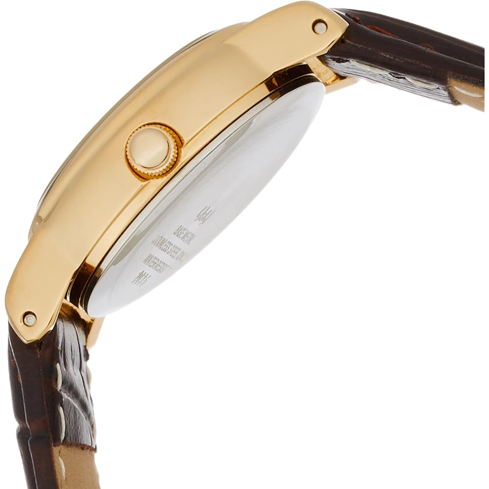 [Citizen Q&Q] Analog Water-Resistant Watch with Leather Strap QA63-103 for Women, Brown