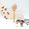 A25F-Darning Mushroom Sewing Tool Wooden Darning Egg & Needle Set Repairing Socks, Hats, Sweaters