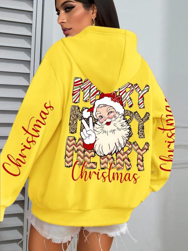 Women's Hip Hop Streetwear Santa Claus Hoodie – Autumn Style
