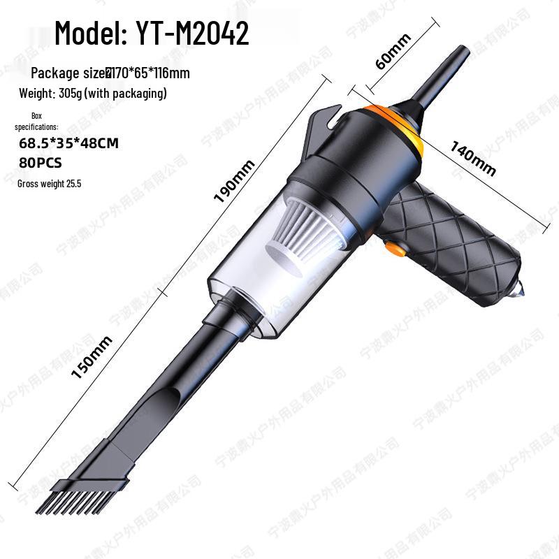 Dual-Use Portable Wireless Car Vacuum: Strong Suction & Blow