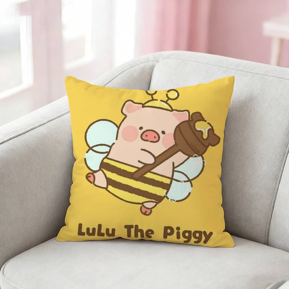 

Cute LuLu piggy Pillow Case Cushion Cover Throw Pillow Case For Car Sofa 30x30cm