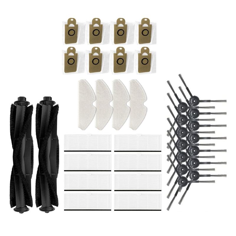 

ABWR-Main Brush Side Brush Filter Mop Cloth For Proscenic M7 PRO/Kyvol Cybovac S31 /Uoni V980 PLUS Vacuum Cleaner Kit