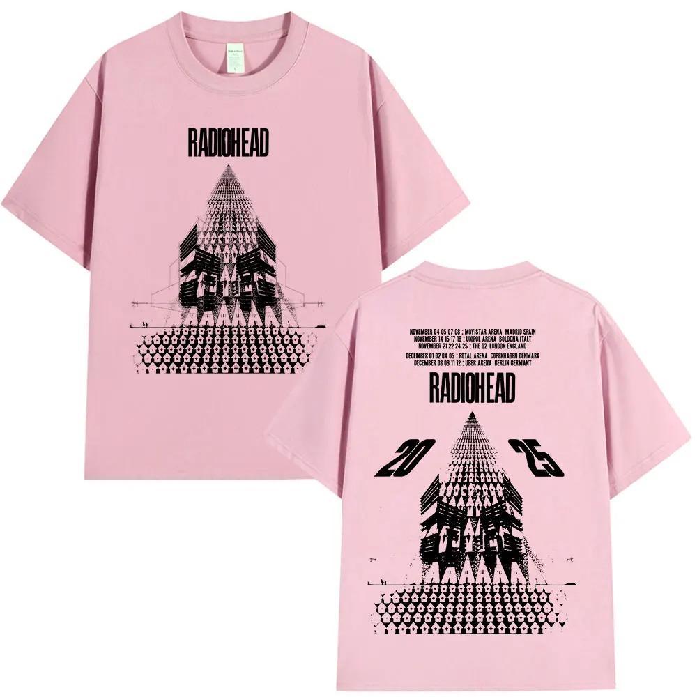 Radiohead Return To The Road European Tour 2025 T Shirt Fashion Rock Band T-shirts Men Women Cotton Oversized High Quality Soft