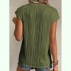 Women's Fashion Tops Round Neck Ultra Short Sleeve Solid Color Summer T-Shirt