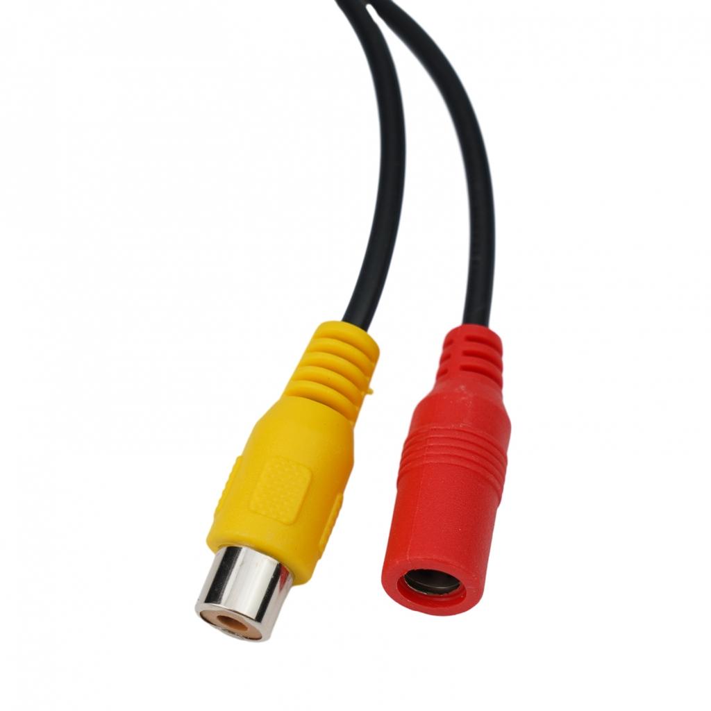 Car Backup Reverse Camera 4-Pin Male To CVBS Female Connector Wire Harness