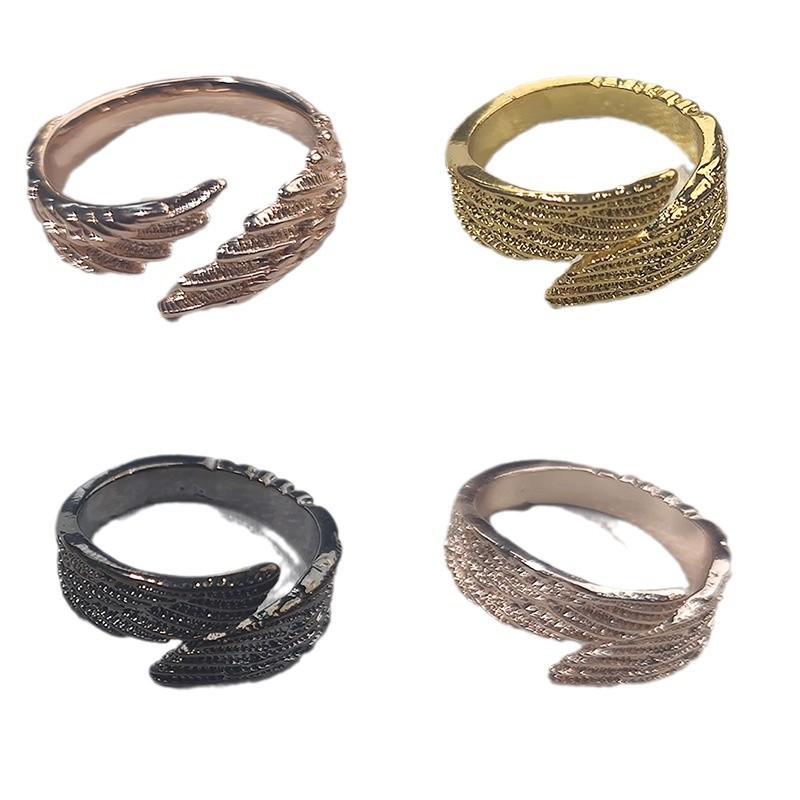 Retro Angel Demon Hip Hop Wing Couples Rings Antique Jewelry Popular Fashion Sense Open Adjustable Finger Ring Punk Gift