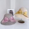 Bowknot Women Sun Hat 2026 Summer Breathable Wide Brim Beach Cap UV Protection Casual Straw Hat Holiday Soft Foldable Panama Hat
