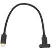 USB Extension Cable 0.3M USB 3.1 Type C Male to Female 10Gbps Gold Plated Data Cable with Panel Mounting Screw Hole