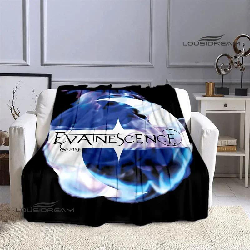 EvaneScence Band Retro Printed Blanket Fashion Warm Blankets Flannel Blanket Bed Linings Home Travel Blankets Birthday Gift