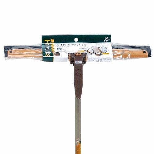 Azuma Deck Brush with Vertical and Horizontal Water Drain Wiper ST50L, Water Drain Width: Approx. 47cm, Handle Length: Approx. 126.5cm. The water drai