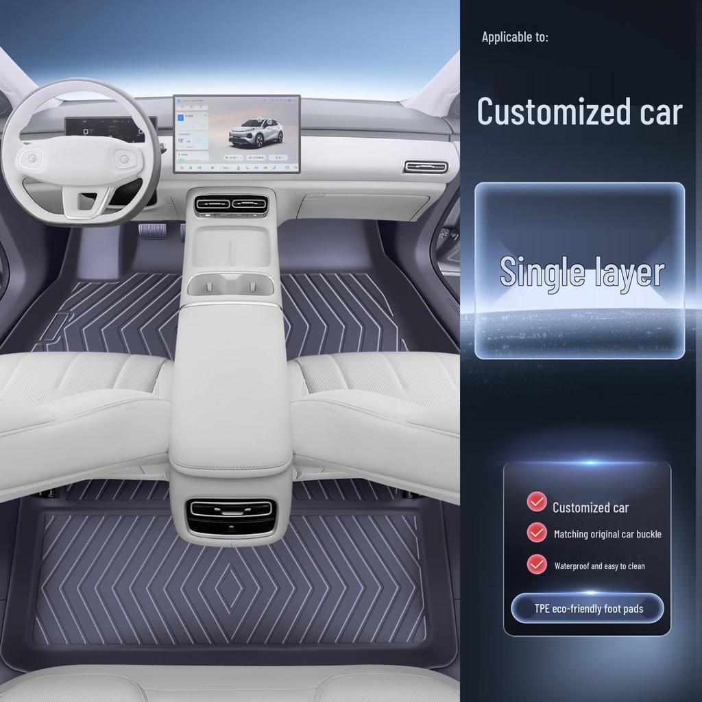 26-Changan CS75 PLUS TPE Floor Mats: 4th Gen Fully Enclosed Interior Upgrade by Kui Xi