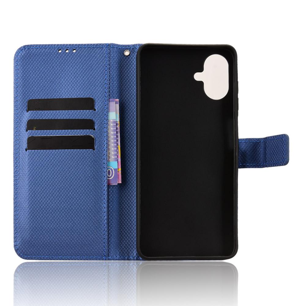 For Samsung Galaxy A07 4G Leather Wallet Case with Strap Diamond Texture Phone Cover