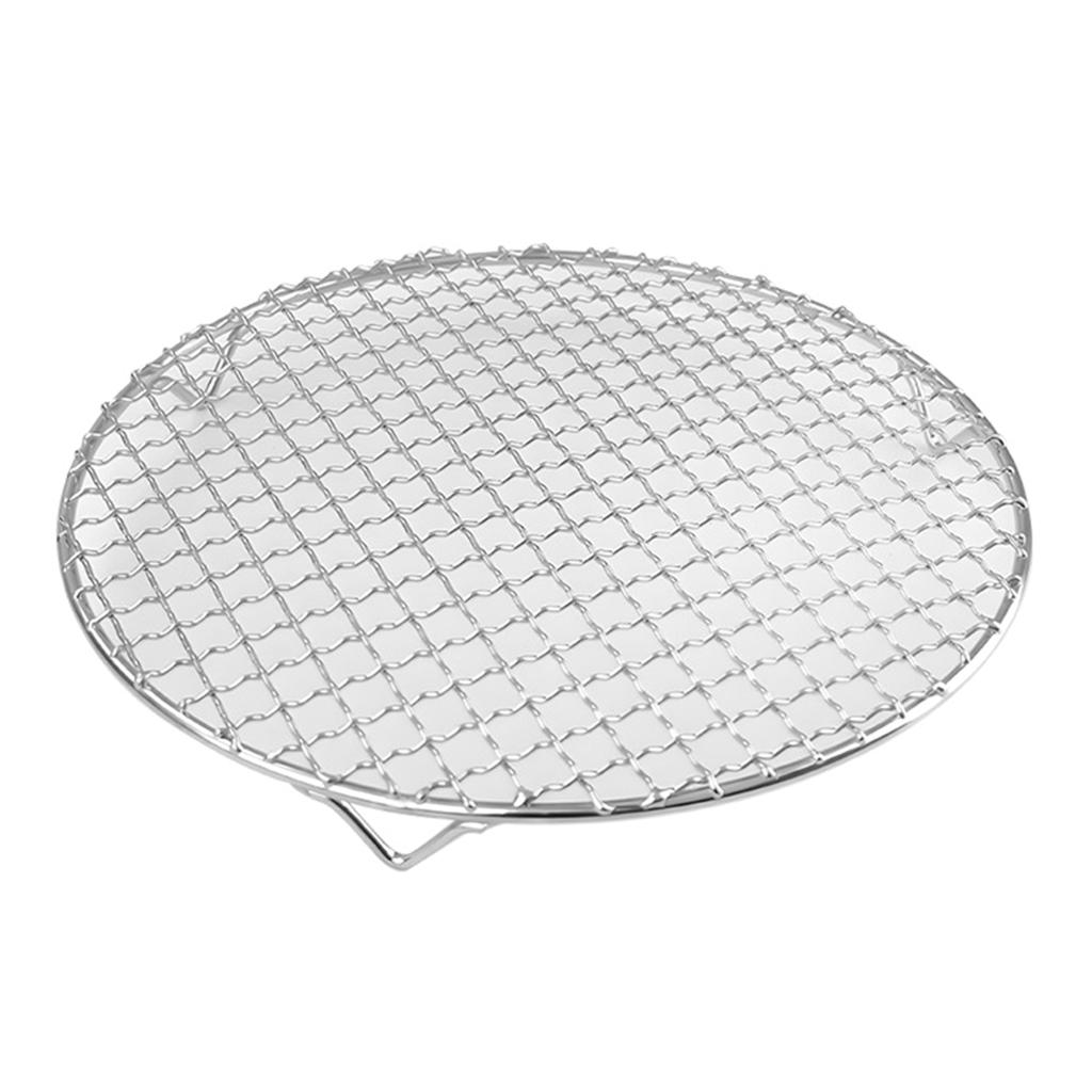 Barbecue Rack Multipurpose Round Stainless Steel Crossing Wire Steaming Cooling Barbecue Rack/Carbon Baking Net/Grill/Pan
