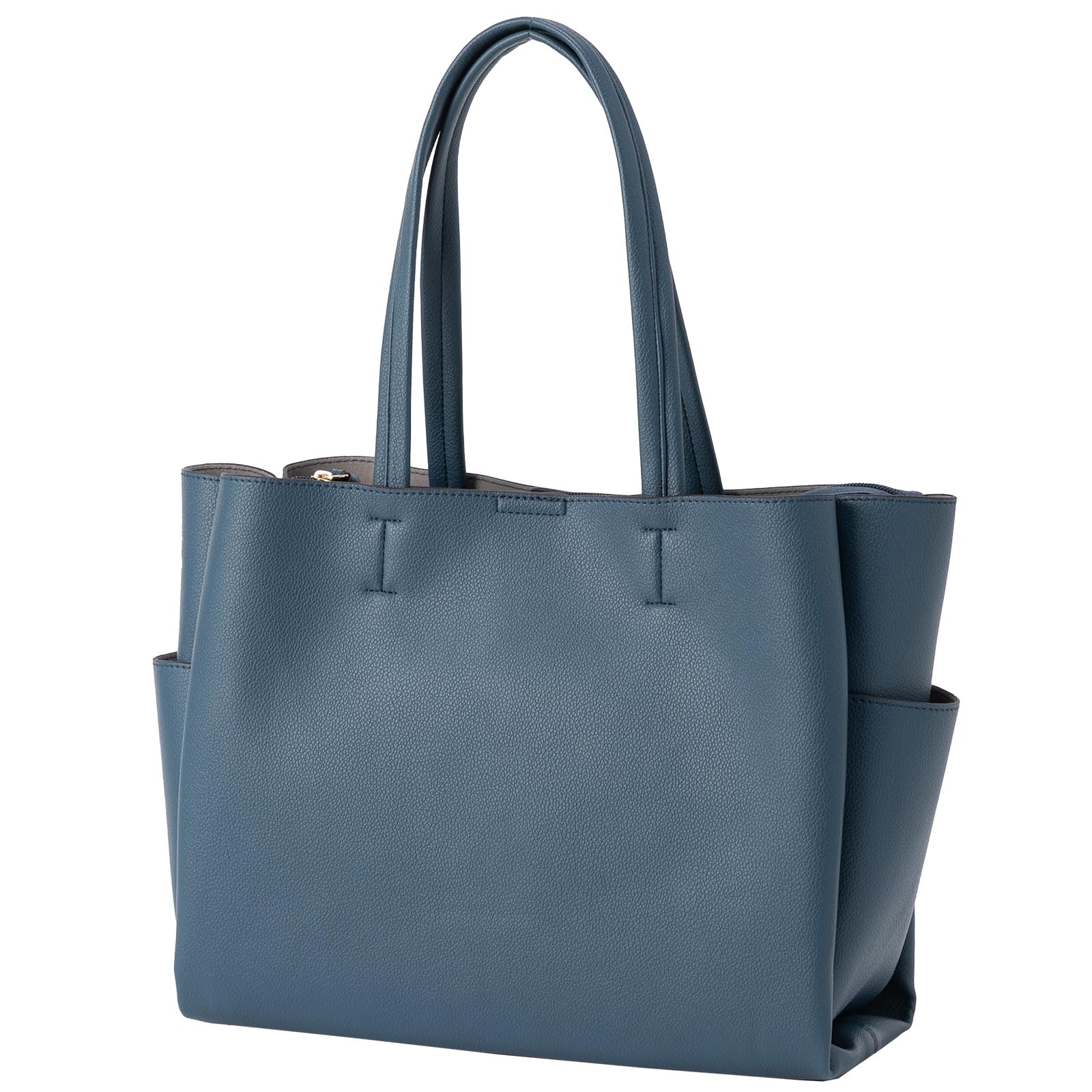 

Rush Tote Bag for Large For Commuting to Work or Shoulder Office Business Birthday Navy [VIVID HORN] [La Creviar] Women, A4, Capacity, School, Bag,