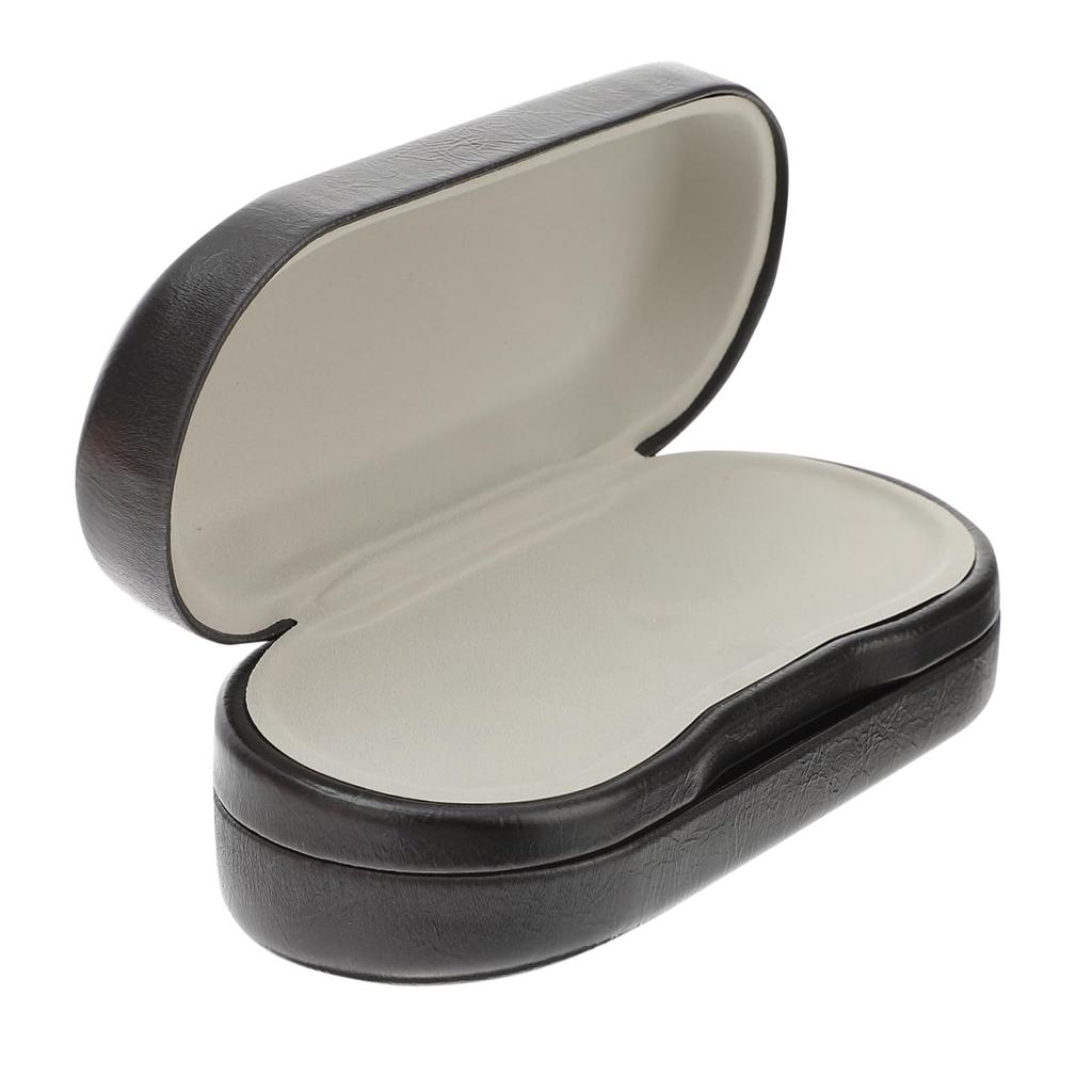 Holibanna Double Eyeglass Leather Eyeglass Travel Eyeglass Lightweight Holds Sunglasses and Eyeglasses Black Case, Box, Organizer, Design,