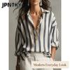 JPNTKY Women's Fashion Casual POLO Neck Long Sleeve Blouses & Shirts